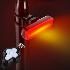 Wireless Remote Control Bicycle Signal Tail Light Bike Turn Signal Light USB Charging Waterproof Night Warning Light