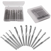 12 Pcs Carbide End Mill Cutter 1/8" Cnc Router Bits Double Flute Tools 1 Flute Single Edged Milling Cutter