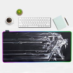 RGB Mouse Pad World Map Soft Rubber Anti-slip Gaming Keyboard Mouse Pad Desktop Protective Mat for Home Office