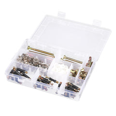 125Pcs High Precision Hex Socket Head Cap Screw Bolts and Barrel Nuts Furniture Connecting Screws Accessories Assortment Kit