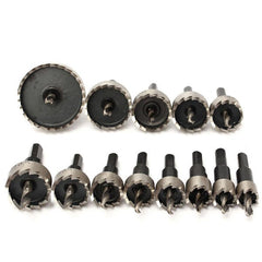 13Pcs 16-53mm Drill Bit Set High Spped Steel Tooth Hole Saw Cutter