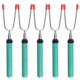 5-20PCS 34 Inch Telescoping BBQ Fork BBQ Roasting Sticks Skewer Fork BBQ Tool
