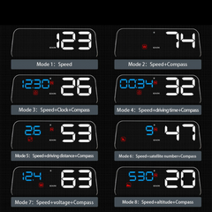 HUD Head Up Display High Definition Speedometer Car Safe Driving Computer Speed and Voltage Alarm 3D Reflection