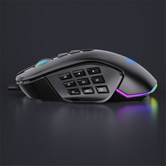 Wired Gaming Mouse 10000DPI Side Buttons Replacable All-Key Programmable Mouse For FPS MOBA MMO Game Players