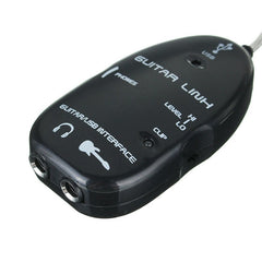 Guitar to USB Interface Link Audio Wire 6.5mm Male Stereo Headphone Adapter