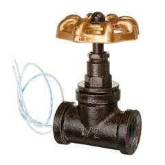 Iron Vintage Steampunk 1/2 Inch Stop Valve Light Switch with Wire