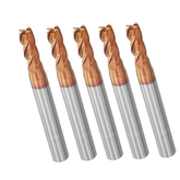 5pcs 5mm 4 Flutes Tungsten Carbide End Mill Cutter HRC55 AlTiN Coating End Mill Cutter