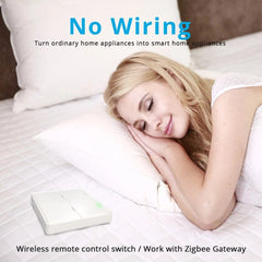 Wireless Switch Sticker Battery Power SmartThings Control ZB 2MQTT deCONZ 4 Gang
