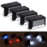 4PCS Solar LED Deck Lights Outdoor Waterproof Garden Pathway Light Stairs Step Fence Lamp