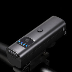 2-in-1 Smart Bike Headlight 4 Modes USB Rechargeable 5 Modes Horn Waterproof Flashlight Bicycle Front Lamp