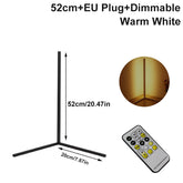 52CM LED RGB Color Changing Corner Floor Lamp with Remote Study Eye Protection Bedside Lamp Vertical Desk Light Background Corner Light