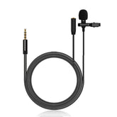 Wired Microphone Mini 3.5mm Type-C Lavalier Condenser Recording Vlogging Video Live for iPhone Huawei