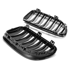 Pair New Gloss Black Front Kidney Grill Grille For BMW 3-Series E92 E93 Facelift