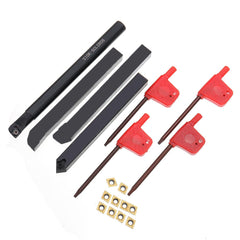 10mm Shank Lathe Turning Tool Holder Boring Bar with 10pcs CCMT060204 Carbide Inserts