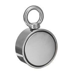Double Side 420kg D75mm Neodymium Fishing Salvage Recovery Magnet For Detecting Metal Treasure