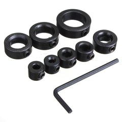 8pcs 3-16MM Drill Bit Shaft Depth Stop Collars Ring Set Wood Drills