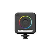 Full Color LED Video Light 108 Pcs Beads Shuttle Knob Lamp 2700K-6500K Extend 3 Cold Shoe 2200mAh Type-c Port