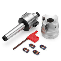 400R 50mm Face End Mill Cutter with 4pcs Blue Nano APMT1604 Carbide Inserts