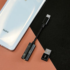 USB DAC AMP Audio ES9218P Chip Adapters Type-C To 3.5mm Cable PCM 32/384 and DSD256 for Android Windows