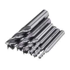 6pcs 1/8-1/2 Inch Imperial Milling Cutter High Speed Steel CNC Bit Spiral End Mill