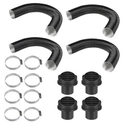 4Pcs 42mm Heater Duct Pipe Tube Air Duct Vent For Air Diesel Heater 4 Holes