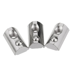 50pcs 45 Series Spring Nut for 45 Series Aluminum Profile Round Roll T Slot Elastic Nut