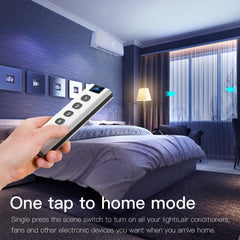 Smart Home Wireless Scene Switch 4 Gang Remote Portable Tuya ZB Hub Required No Limit to Control Devices