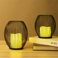 Iron Cage Tealight Candle Stand Holder Lantern Candlestick Wedding Decor