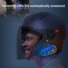 Bluetooth 5.0 Headset Single Helmet Moto Earphone With Micro Waterproof LED Motorcycle Cycling Wireless Headphone for Calling Music