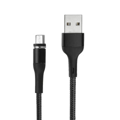 Micro USB LED Magnetic Braided Fast Charging Cable 1M For Tablet Smartphone