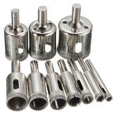 10pcs 6-32mm Diamond Hole Saw Drill Bit for Glass Ceramic Marble