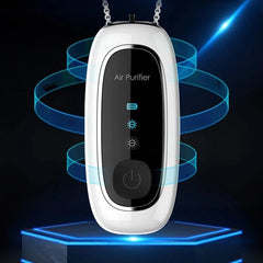 USB Portable Wearable Air Purifier Necklace Mini Freshener Ionizer Negative Ion Generator Black air purifier - No Radiation for Adults Kids