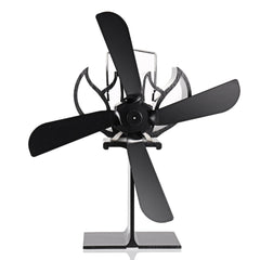 5-Blade Heat Powered Wood Stove Fan Fireplace Log Wood Burner Eco Fan