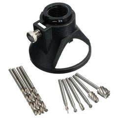 Drill Carving Locator 4pcs 3mm Twist Drills and 6pcs Wood Milling Burrs For Rotary Tools