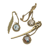 1 Piece Vintage Antique Alloy Bronze Metal Bookmark Pendant Label