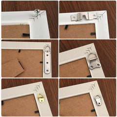 96Pcs Photo Frame Hanging Hooks Kit 9 Models Picture Hanger Hooks with Screws for Office Family Photo Picture Painting Hanging