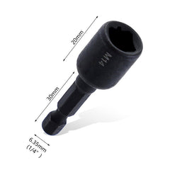 7Pcs M4-M14 Screw Tap Socket Adapter 1/4 Inch Hex Shank Machine Tap Square Driver Thread Tap Adapter for Electric Drill