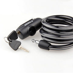 1500mm MTB Bike Lock Anti Theft Reflective With Holder Steel Saw Safety Cable Lock