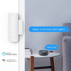 WiFi Window And Door Sensor Smart Home Wireless Gate Open Close Detector Security Alarm System Works With Alexa Google Home