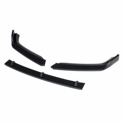 3Pcs Matte Black Front Bumper Lip Body Kit Spoiler