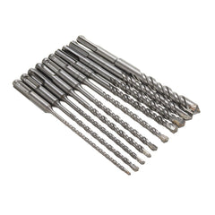 10Pcs 4-14mm Masonry Drill Bits Double SDS Plus Slot Electric Hammer Set 160mm Metal HSS For Drills Cutting