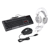 Wired Keyboard & Mouse Set 104 Keys RGB Backlight Mechanical Feeling Gaming Keyboard 2400DPI Ergonomic Home Office Mouse for Laptop Computer PC
