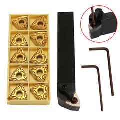 20x125mm Turning Tool Holder With 10pcs WNMG080404 Carbide Insert