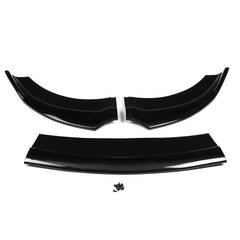 3X Gloss Black Front Bumper Lip Spoiler Splitter Protector