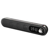 Wireless USB Desk Bluetooth Speaker Soundbar with Dual Alarm Clock FM Function Temperature Display for PC TV Computer Home