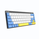 Mechanical Keyboard Low Profile Switch Dual Mode Wired Bluetooth 5.1 Ice Blue Backlight 68 Keys Extra-Thin Rechargeable Gaming Keyboard