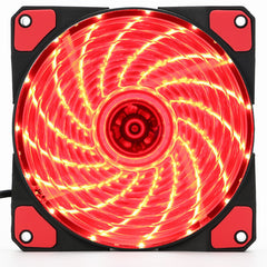 Desktop Computer Case Fan 12cm 15 Lamp Streamer Fan RGB LED Glare Light Laptop PC Case Cooling Fan