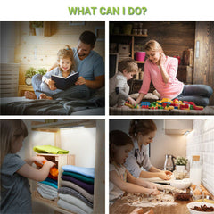 LED Closet Light USB Rechargeable Under-Cabinet Lamp Wireless Motion Sensor Night Light with Magnetic Strip for Cabinet Wardrobe