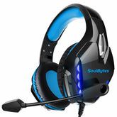 Gaming Headphones RGB Light Noise Cancelling Surround Sound Gaming Wired Headsets with Mic