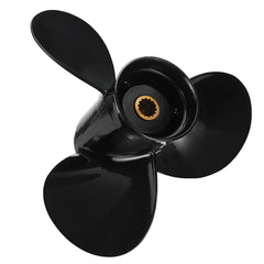 9 1/4 x 12 25-30HP 3-Blade Marine Propeller Outboard Engine Propellers 14 Tooth Aluminum Alloy for Mercury Tohatsu Outboard